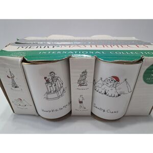 4 Christmas Merry Masterpieces Mugs International Collection‎ 1999 Vintage